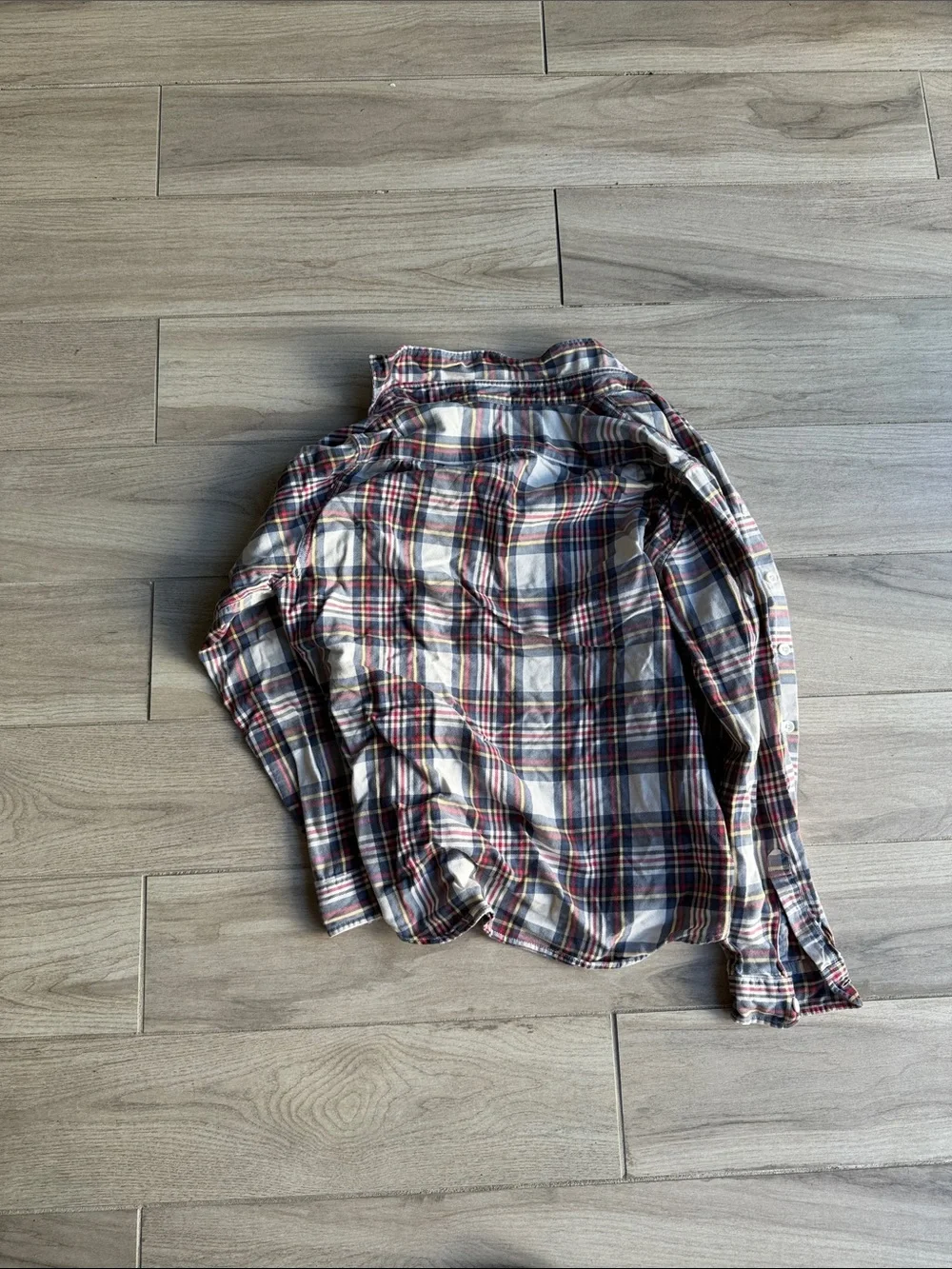 J. Crew Plaid Button-Down Shirt - Red, Navy & White